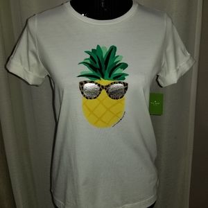 Kate Spade pineapple w/ sunglasses shirt